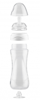 Пляшка для годування Nuvita Mimic Cool, антиколікова, 330 мл, блакитний (NV6052SKY) - Pampik - 2