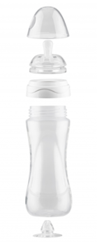 Пляшка для годування Nuvita Mimic Cool, антиколікова, 330 мл, синій (NV6052NIGHTBLUE) - Pampik - 2