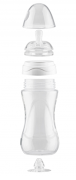 Пляшка для годування Nuvita Mimic Collection, антиколікова, 250 мл, блакитний (NV6031AZZURO) - Pampik - 2