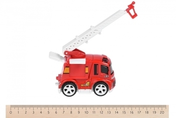 Пожежна машинка Same Toy Mini Metal, зі сходами (SQ90651-4Ut-2) - Pampik - 2