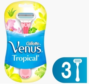 Бритви одноразові Gillette Venus Tropical, 3 шт. - Pampik