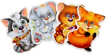 Бейбі пазли Vladi Toys Малюк зможе Лісові жителі 16 елементів (VT1106-79) - Pampik - 2