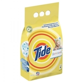 

Уценка. Детский стиральный порошок Tide, для белых и цветных тканей, 2,4 кг