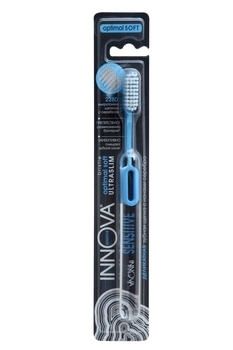 Антибактеріальна зубна щітка для чутливих зубів Splat Innova з іонами срібла, м'яка, блакитний - Pampik - 2