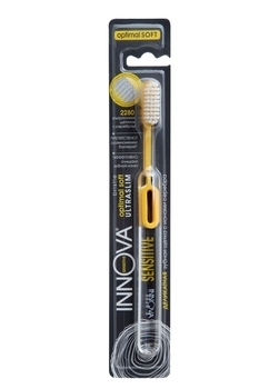 Антибактеріальна зубна щітка для чутливих зубів Splat Innova з іонами срібла, м'яка, жовтий - Pampik - 2