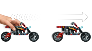 Конструктор LEGO Technic Шоу трюків на вантажівках і мотоциклах, 610 деталей (42106) - Pampik - 10