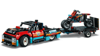 Конструктор LEGO Technic Шоу трюків на вантажівках і мотоциклах, 610 деталей (42106) - Pampik - 4