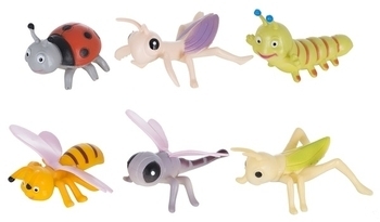 Набір ігрових фігурок Dingua Милі комашки, в коробці, 6 шт. (D0104) - Pampik - 2