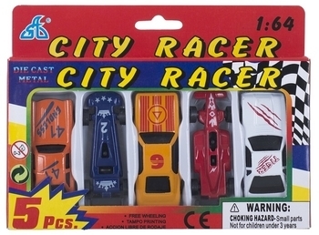 Набір міні-машинок GW Citi Racer, 1:64, 5 шт. (92753-5) - Pampik