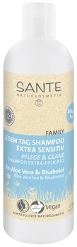 БІО-Шампунь Sante Extra Sensitiv Алое Віра і Бісаболол, для чутливої ​​шкіри голови, для всієї родини, 300 мл - Pampik