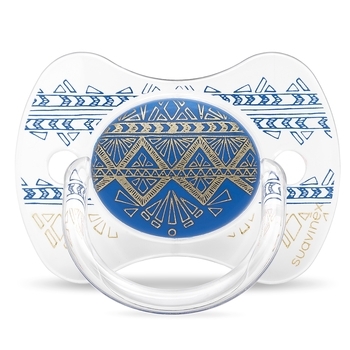 Пустушка силіконова Suavinex Couture, 18+ міс., темно-синій (304233) - Pampik