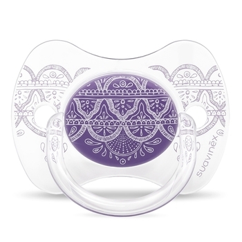 Пустушка силіконова Suavinex Couture, 4-18 міс., фіолетовий (304215) - Pampik