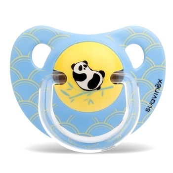 Пустушка силіконова Suavinex Історії панди, 6-18 міс., блакитний (303861) - Pampik