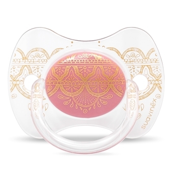 Пустушка силіконова Suavinex Couture, 4-18 міс., рожевий (304213) - Pampik