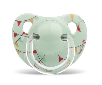 Пустушка силіконова Suavinex Феєричні історії Прапорці, 0-6 місяців (303848) - Pampik