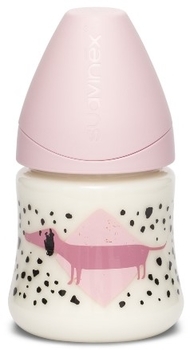 Пляшка для годування Suavinex Історії цуценят, 150 мл, рожевий (304771) - Pampik