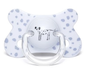 Пустушка силіконова симетрична Suavinex Історії цуценят Блакитний далматинець, 4-18 місяців, блакитний (304928) - Pampik