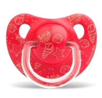 Пустушка силіконова Suavinex Морські історії Червоне море, 6-18 місяців, червоний (303860) - Pampik