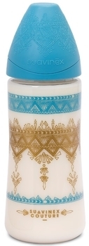 Пляшка для годування Suavinex Couture, 270 мл, блакитний (304151) - Pampik