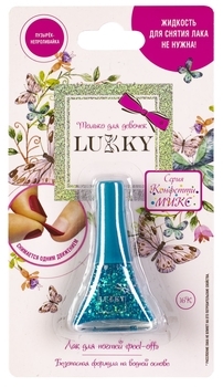 Лак для ногтей Lukky Конфетти-Микс Бирюзовый перламутр (T16755) - Pampik