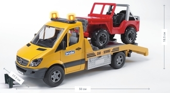 Эвакуатор Bruder MB Sprinter, с джипом (02535) - Pampik - 6