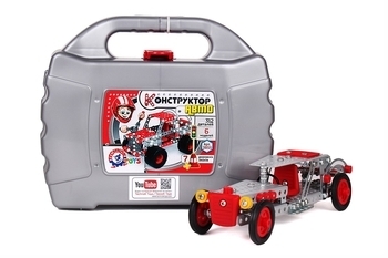 Конструктор металевий ТехноК Авто, 312 деталей, 6 моделей (3855) - Pampik