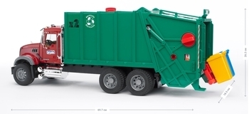 Мусоровоз Bruder Mack Granite, 70 см (02812) - Pampik - 4