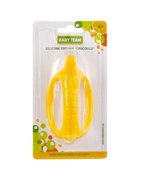 Прорізувач Baby Team Крокодил, жовтий (4019) - Pampik