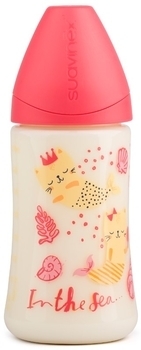 Пляшка для годування Suavinex Морські історії, 270 мл, рожевий (303978) - Pampik