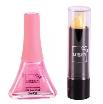 Набір дитячої косметики Lukky Помада, яка змінює колір + лак, жовтий (T13803) - Pampik - 2