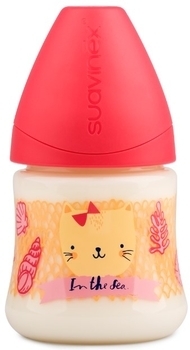 Пляшка для годування Suavinex Морські історії, 150 мл, рожевий (303955) - Pampik
