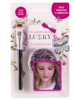 Набір дитячої косметики Lukky Гель-блискітки для тіла та обличчя + пензлик, різнобарв'я (T11927) - Pampik