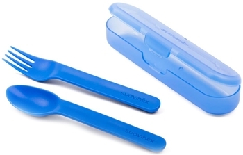 Набір столових приборів Suavinex, синій (400777) - Pampik
