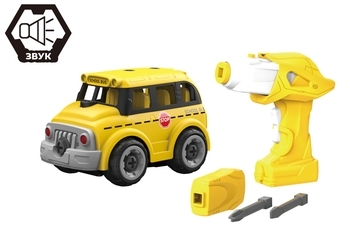 Конструктор DIY Spatial Creativity Автобус, на радіоуправлінні, 24 деталі (LM8092-YZ-1) - Pampik - 3