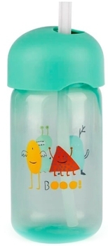 Пляшка для води та напоїв Suavinex Історії маленьких монстрів, з трубочкою, зелений (400793) - Pampik
