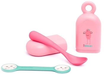 Набір для годування Suavinex Історії маленьких монстрів, рожевий (303611) - Pampik