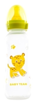 Пляшка з латексної соскою Baby Team, 250 мл, салатовий (1310) - Pampik