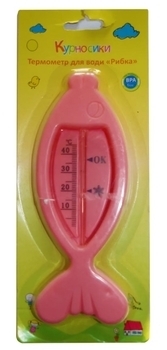Термометр для води Курносики Рибка, рожевий (7086 рож) - Pampik