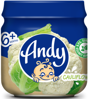 Пюре Andy Цветная капуста, 80 г - Pampik