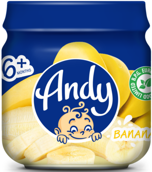 Пюре Andy Банан, 80 г - Pampik