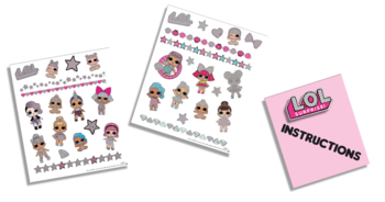 Набір наклейок на тіло Ses Creative L.O.L. Surprise Металік (14192S) - Pampik - 2