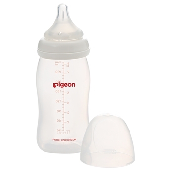 Бутылочка Pigeon Перистальтик Плюс с широким горлышком, 240 мл (78540) - Pampik