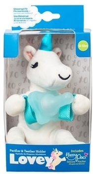 Цілісна пустушка з власником-іграшкою Dr. Brown's Єдиноріг, 0-12 міс., блакитний (AC136-P6) - Pampik - 2