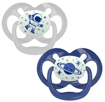 Пустушка Dr. Brown's Advantage, з підсвічуванням, 6-12 міс., блакитний, 2 шт. (PA22004-INTLX) - Pampik