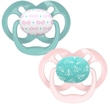 Пустушка Dr. Brown's Advantage Рожеві літаки, 6-12 міс., рожевий, 2 шт. (PA22001-INTLX) - Pampik