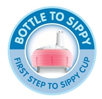 Пляшка-поїльник Dr. Brown's Блакитна веселка, з широкою шийкою, 270 мл, блакитний (WB91605-P3) - Pampik - 3