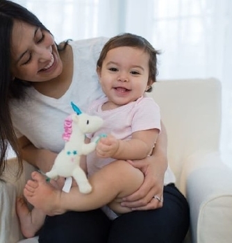 Цілісна пустушка з власником-іграшкою Dr. Brown's Єдиноріг, 0-12 міс., блакитний (AC136-P6) - Pampik - 3