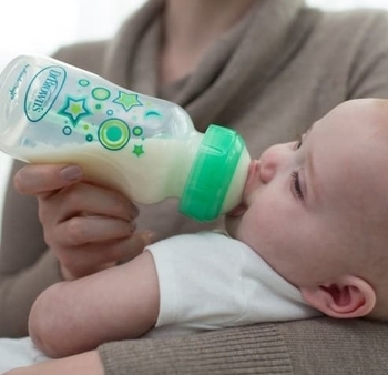 Пляшка-поїльник Dr. Brown's Зелені зірки, з широкою шийкою, 270 мл, зелений (WB91606-P3) - Pampik - 3