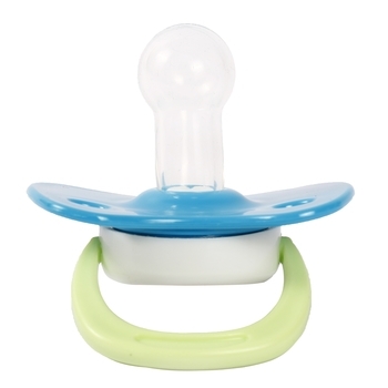 Пустышка силиконовая Курносики Львенок, круглая, 6-12+ мес., синий (7215/6-12+ син) - Pampik - 2