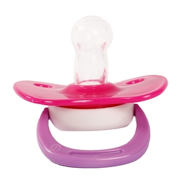 Пустушка силіконова Курносики Сова, кругла, 0-6 міс., рожевий (7215/0-6 рож) - Pampik - 2